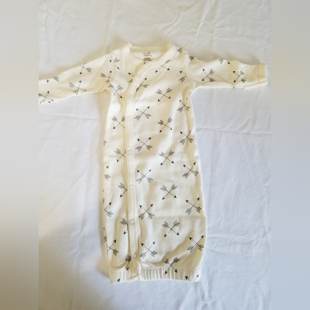 Touched by Nature Premie Organic cotton crossed arrow gown